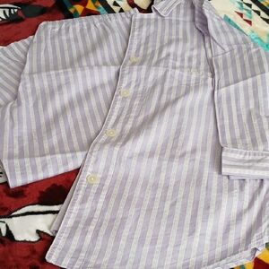 Ralph Lauren Purple Striped Pajama Top